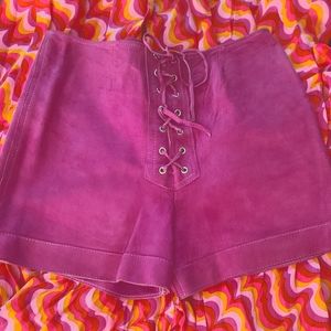 Vintage 100% Suede Leather Shorts